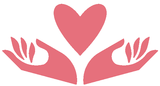 Logo: Zwei Hände, die ein Herz halten.
